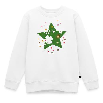 Weihnachtsstern - Kinder Premium Organic Sweatshirt - Weiß - Vorne - AI Model Kid Male (0cm)