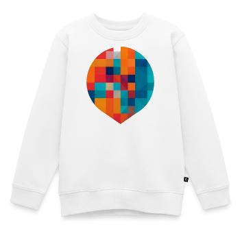 Bunte Geometrie - Kinder Premium Organic Sweatshirt - Weiß - Vorne - AI Model Kid Male (0cm)