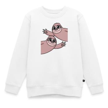 Faultier Faultiere - Kinder Premium Organic Sweatshirt - Weiß - Vorne - AI Model Kid Male (0cm)