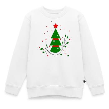 Weihnachten, Tannenbaum - Kinder Premium Organic Sweatshirt - Weiß - Vorne - AI Model Kid Male (0cm)