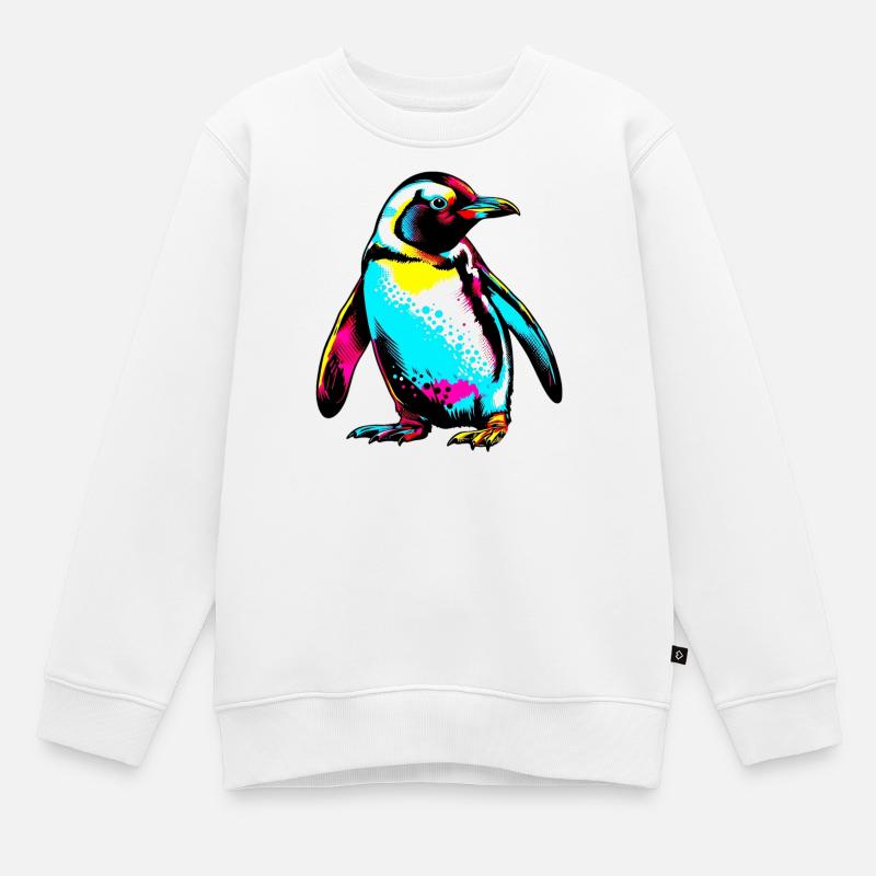 Pinguin - Kinder Premium Organic Sweatshirt - Weiß