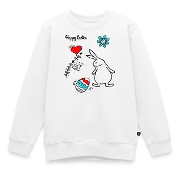 Joyeuses Pâques - Sweat Premium enfant bio - blanc - Devant - AI Model Kid Male (0cm)