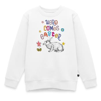 Joyeuses Pâques Lapin de Pâques - Sweat Premium enfant bio - blanc - Devant - AI Model Kid Male (0cm)