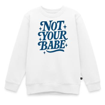 Pas ton bébé - Sweat Premium enfant bio - blanc - Devant - AI Model Kid Male (0cm)