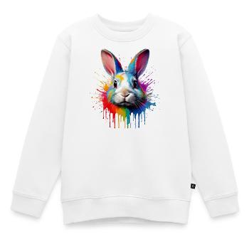 Rabbit Color Veil - Kids Premium Organic Sweatshirt - white - Front - AI Model Kid Male (0cm)