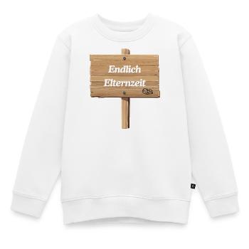 Endlich Elternzeit - Kinder Premium Organic Sweatshirt - Weiß - Vorne - AI Model Kid Male (0cm)