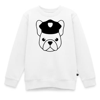 Chef de flic français - Sweat Premium enfant bio - blanc - Devant - AI Model Kid Male (0cm)