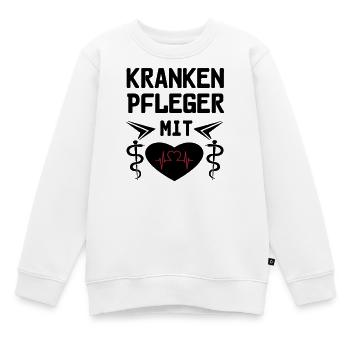 Krankenpfleger mit Herz Geschenk - Kinder Premium Organic Sweatshirt - Weiß - Vorne - AI Model Kid Male (0cm)