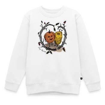 Kürbisse Gegen Rassismus - Kinder Premium Organic Sweatshirt - Weiß - Vorne - AI Model Kid Male (0cm)