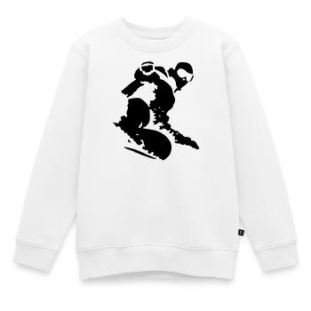 Snowboarding - Kinder Premium Organic Sweatshirt - Weiß - Vorne - AI Model Kid Male (0cm)