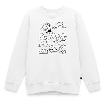 Port t-shirt - Sweat Premium enfant bio - blanc - Devant - AI Model Kid Male (0cm)