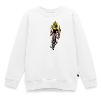 Rennrad - Kinder Premium Organic Sweatshirt - Weiß - Vorne - AI Model Kid Male (0cm)