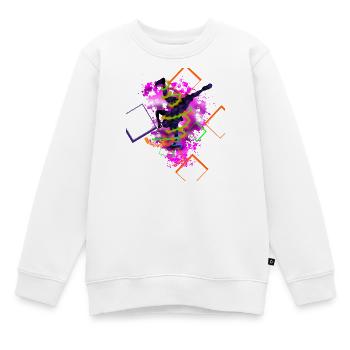 Hip Hop - Sweat Premium enfant bio - blanc - Devant - AI Model Kid Male (0cm)
