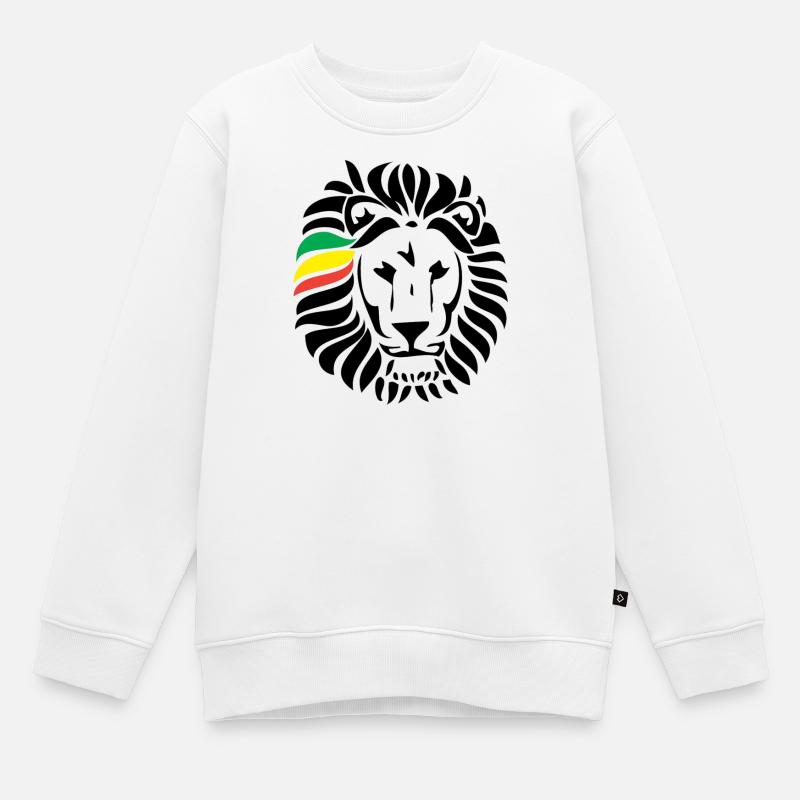 Lion Lion - Sweat Premium enfant bio - blanc