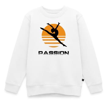 Gymnastique rythmique - Sweat Premium enfant bio - blanc - Devant - AI Model Kid Male (0cm)