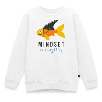 Mindset is everything - Sweat Premium enfant bio - blanc - Devant - AI Model Kid Male (0cm)