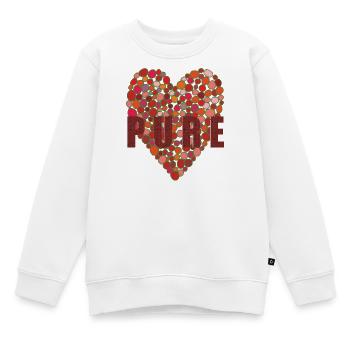 HEART PURE - Kinder Premium Organic Sweatshirt - Weiß - Vorne - AI Model Kid Male (0cm)