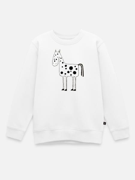 Pony - Kinder Premium Organic Sweatshirt - Weiß