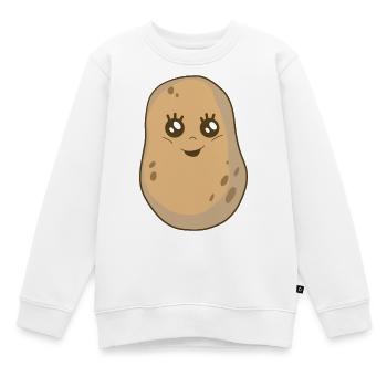 Kartoffel Gemüse Kawai Kartoffeln Speise - Kinder Premium Organic Sweatshirt - Weiß - Vorne - AI Model Kid Male (0cm)