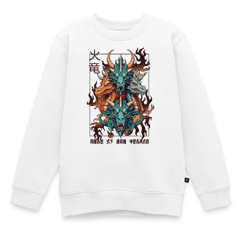 Dragons chinois - Sweat Premium enfant bio - blanc - Devant - AI Model Kid Male (0cm)
