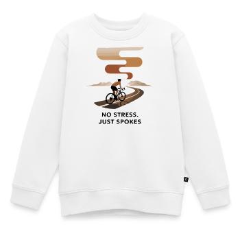 Kein Stress, nur Speichen Radfahren Kunst - Kinder Premium Organic Sweatshirt - Weiß - Vorne - AI Model Kid Male (0cm)