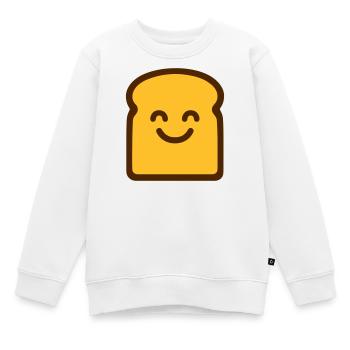 Toast mignon - Sweat Premium enfant bio - blanc - Devant - AI Model Kid Male (0cm)