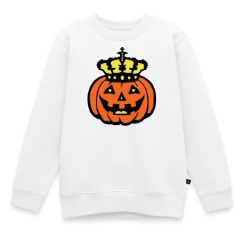 Halloween Kürbiskönig Krone König Kürbis Herrscher - Kinder Premium Organic Sweatshirt - Weiß - Vorne - AI Model Kid Male (0cm)