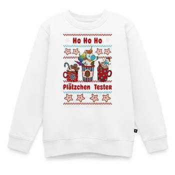 Hohoho Plätzchentester Einhorn Weihnachten Advent - Kinder Premium Organic Sweatshirt - Weiß - Vorne - AI Model Kid Male (0cm)