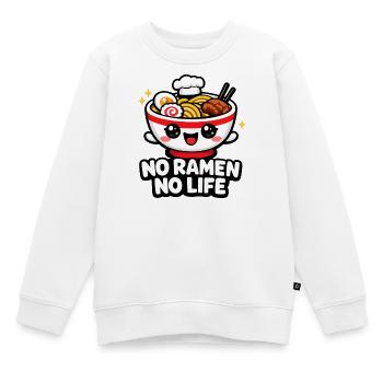 Bol du Sourire Ramen - Sweat Premium enfant bio - blanc - Devant - AI Model Kid Male (0cm)