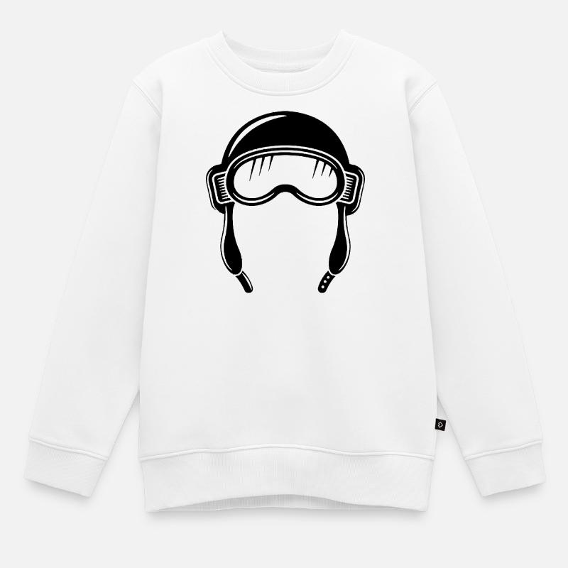Fliegerhaube - Kinder Premium Organic Sweatshirt - Weiß