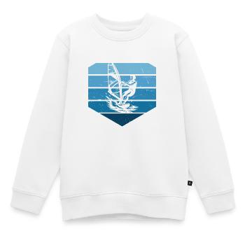 Windsurfing Stil für jeden Anlass - Kinder Premium Organic Sweatshirt - Weiß - Vorne - AI Model Kid Male (0cm)