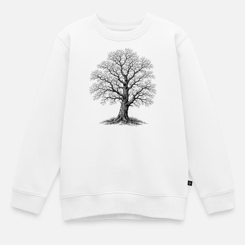 Eiche - Kinder Premium Organic Sweatshirt - Weiß