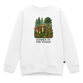 Waldpilze Geheimnis - Kinder Premium Organic Sweatshirt - Weiß - Vorne - AI Model Kid Male (0cm)