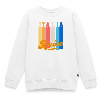 Italia Amore - Kinder Premium Organic Sweatshirt - Weiß - Vorne - AI Model Kid Male (0cm)