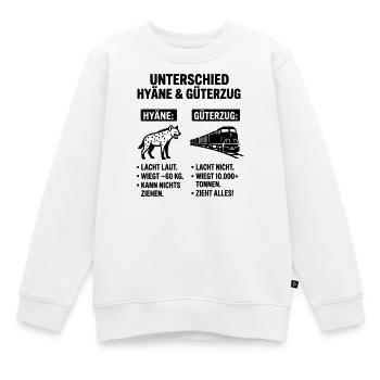 Güterzug und Hyäne - Kinder Premium Organic Sweatshirt - Weiß - Vorne - AI Model Kid Male (0cm)
