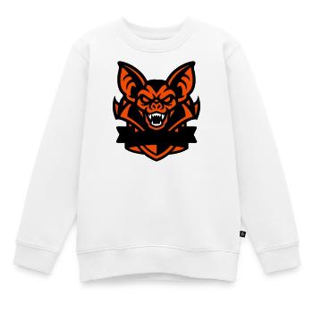 Blason de la mascotte de la chauve-souris - Sweat Premium enfant bio - blanc - Devant - AI Model Kid Male (0cm)