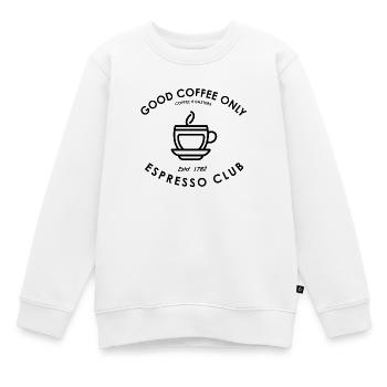 Good Coffee Only Espresso Club Vintage T-Shirt - Kinder Premium Organic Sweatshirt - Weiß - Vorne - AI Model Kid Male (0cm)