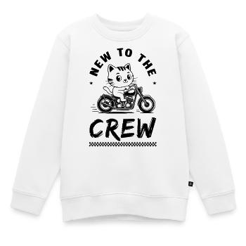 Zukünftiger Radfahrer – Baby-Fahrer wie der Vater - Kinder Premium Organic Sweatshirt - Weiß - Vorne - AI Model Kid Male (0cm)