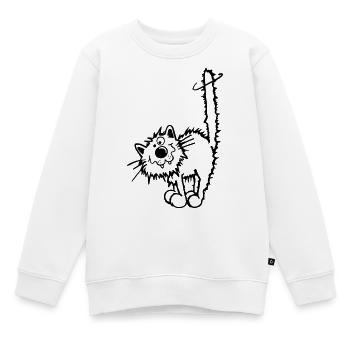 Drôle Chat - Sweat Premium enfant bio - blanc - Devant - AI Model Kid Male (0cm)