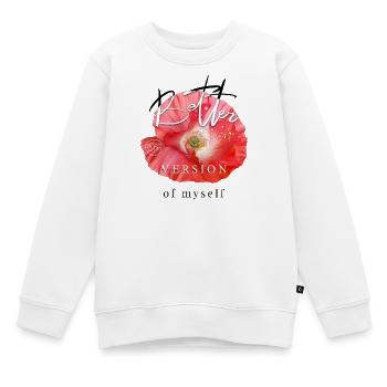 Meilleure version de moi-même Dicton inspirant - Sweat Premium enfant bio - blanc - Devant - AI Model Kid Male (0cm)