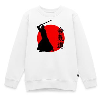Aikido - Kinder Premium Organic Sweatshirt - Weiß - Vorne - AI Model Kid Male (0cm)