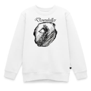 Downhiller - Kinder Premium Organic Sweatshirt - Weiß - Vorne - AI Model Kid Male (0cm)