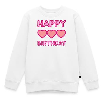 HAPPY BIRTHDAY - Sweat Premium enfant bio - blanc - Devant - AI Model Kid Male (0cm)