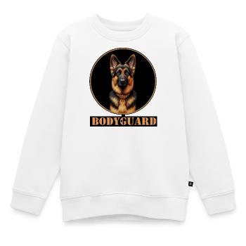 Bodyguard Schäferhund Portrait - Kinder Premium Organic Sweatshirt - Weiß - Vorne - AI Model Kid Male (0cm)