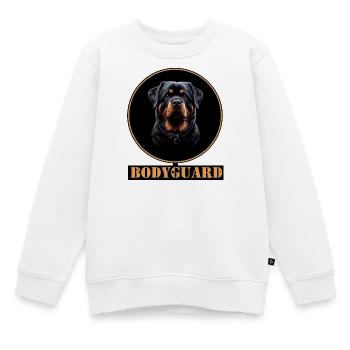 Bodyguard Rottweiler Ringdesign - Kinder Premium Organic Sweatshirt - Weiß - Vorne - AI Model Kid Male (0cm)