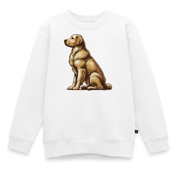 Golden Retriever - Kinder Premium Organic Sweatshirt - Weiß - Vorne - AI Model Kid Male (0cm)