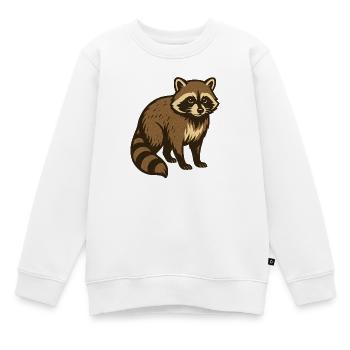 Waschbär Zeichnung - Kinder Premium Organic Sweatshirt - Weiß - Vorne - AI Model Kid Male (0cm)