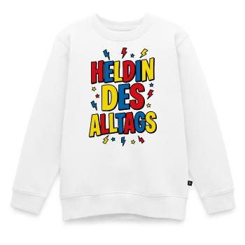 Heldin Des Alltags - Kinder Premium Organic Sweatshirt - Weiß - Vorne - AI Model Kid Male (0cm)