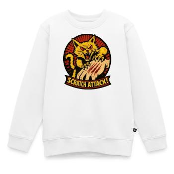 Scratch Attack Wütende Katzenklauen-Design - Kinder Premium Organic Sweatshirt - Weiß - Vorne - AI Model Kid Male (0cm)