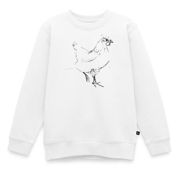 Poulet - Sweat Premium enfant bio - blanc - Devant - AI Model Kid Male (0cm)
